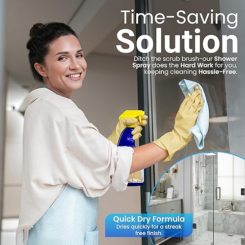 Miniatura 3 de Shower Glass Door Cleaner – Shower Buster Spray for Soap Scum & Hard Water Stains – No Scrub Bathroom Cleaner for Glass, Tile, Chrome, Ceramic, RV