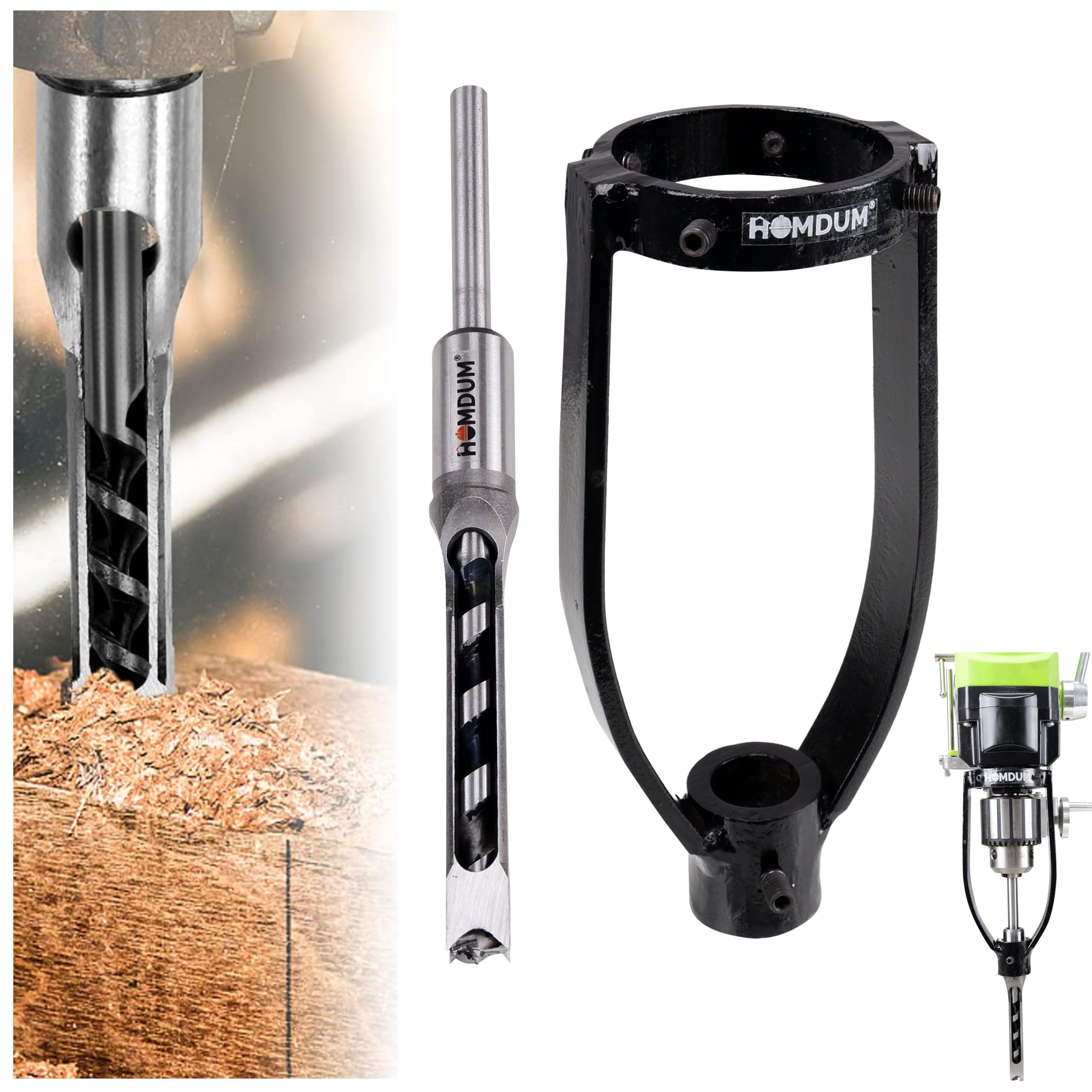 Homdum 5/8 inch Square hole drill bits wood mortising chisel with Tenoning Attachment Jig for Woodworking Auger Tool Mortise drill bit drilling dia 16 mm with Square drill Mortise Chisel (B0B97RZDV8) Amazon Price History, Amazon Price Tracker
