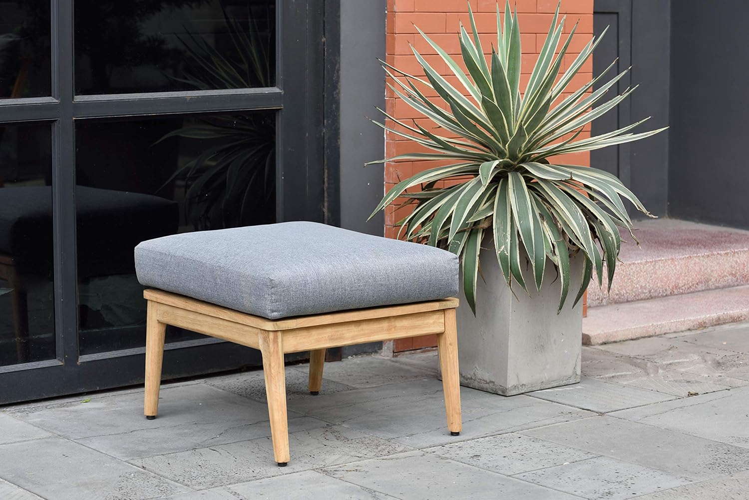 Amazonia Madison 4-Piece Patio Seating Set | 100% Teak Furniture with Olefin Cushions | Durable and Ideal for Outdoors