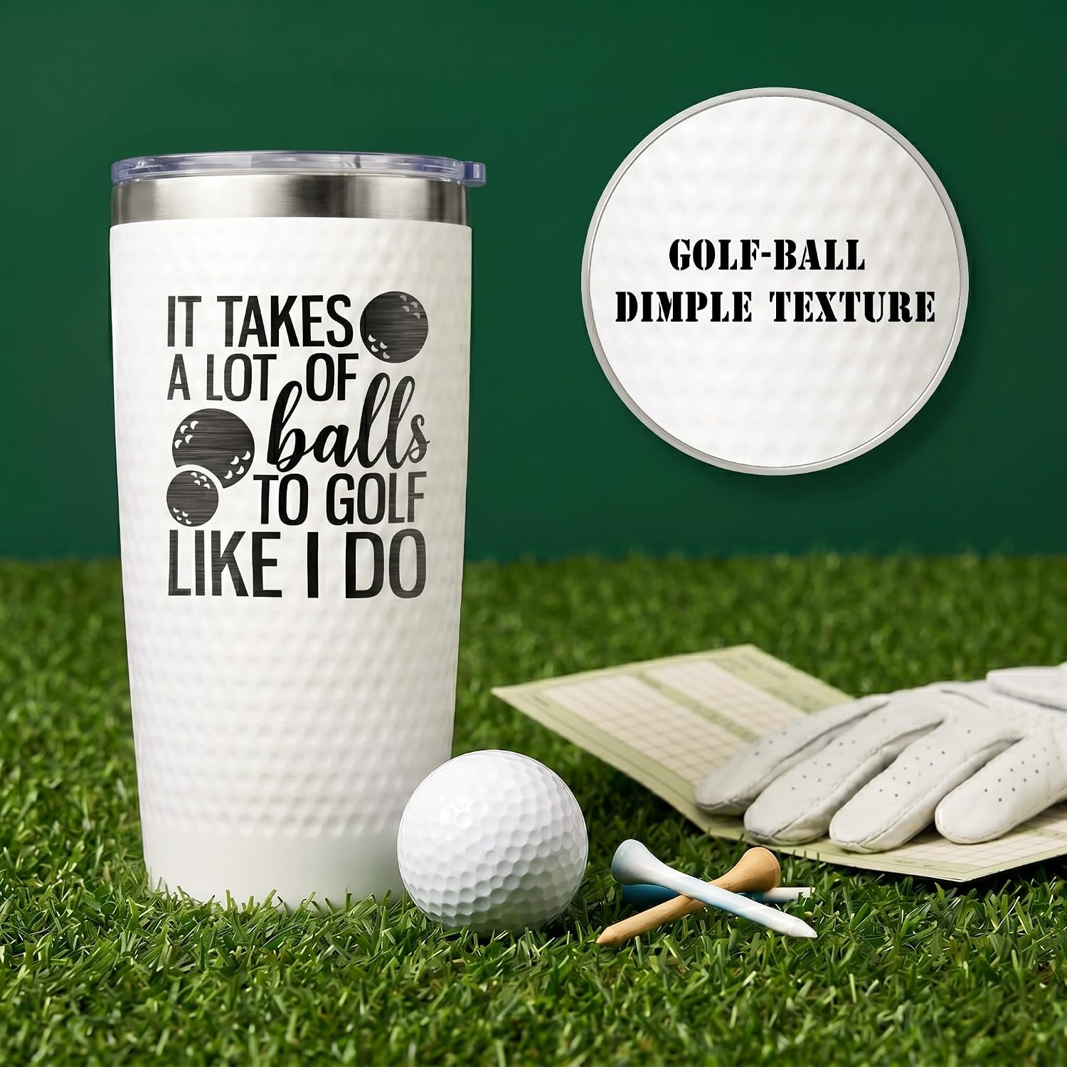 Golf Gifts for Men - Funny Golfing Gifts for Golfers Men, Cool Christmas Fathers Day Birthday Gift for Golfer Dad Uncle, Unique Golf Accessories Stuff Cup Mug for Golfer Him - 20 oz Golf Tumbler image 2