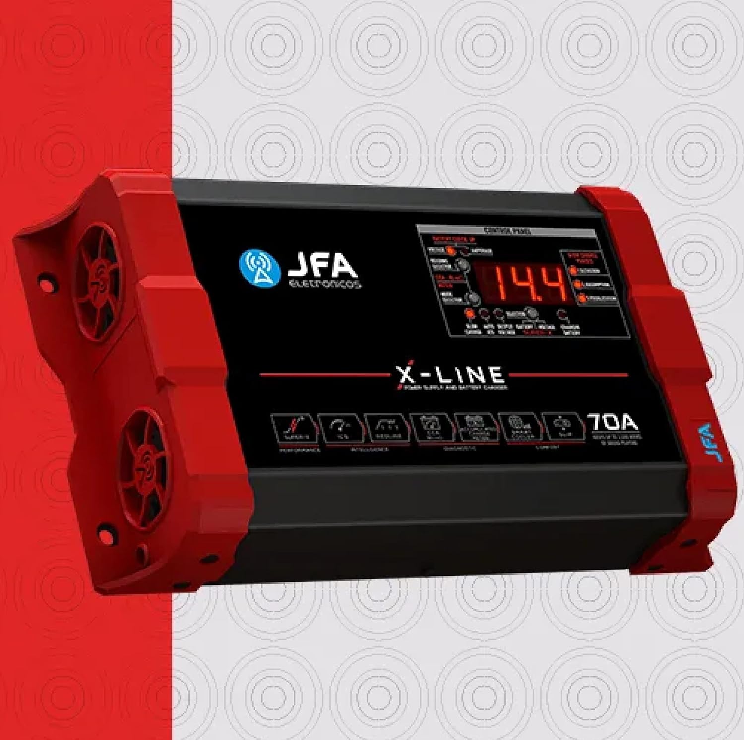 JFA X-LINE 70A Power Supply and Charger front view