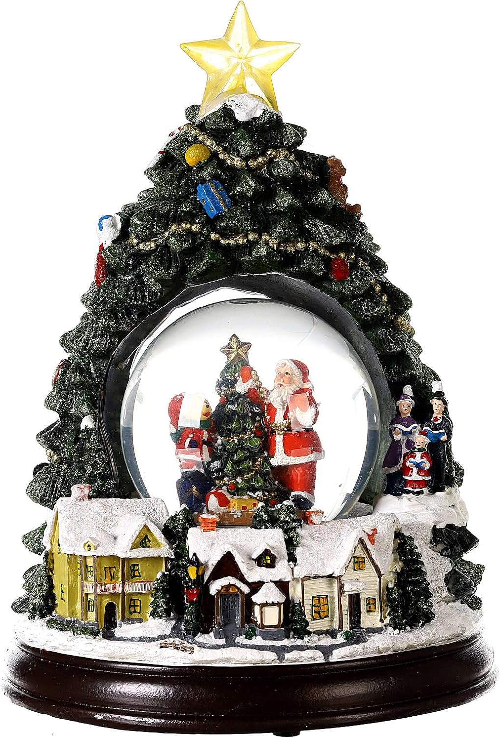 Christmas Tree Statue with Snow Globe h. 25 cm