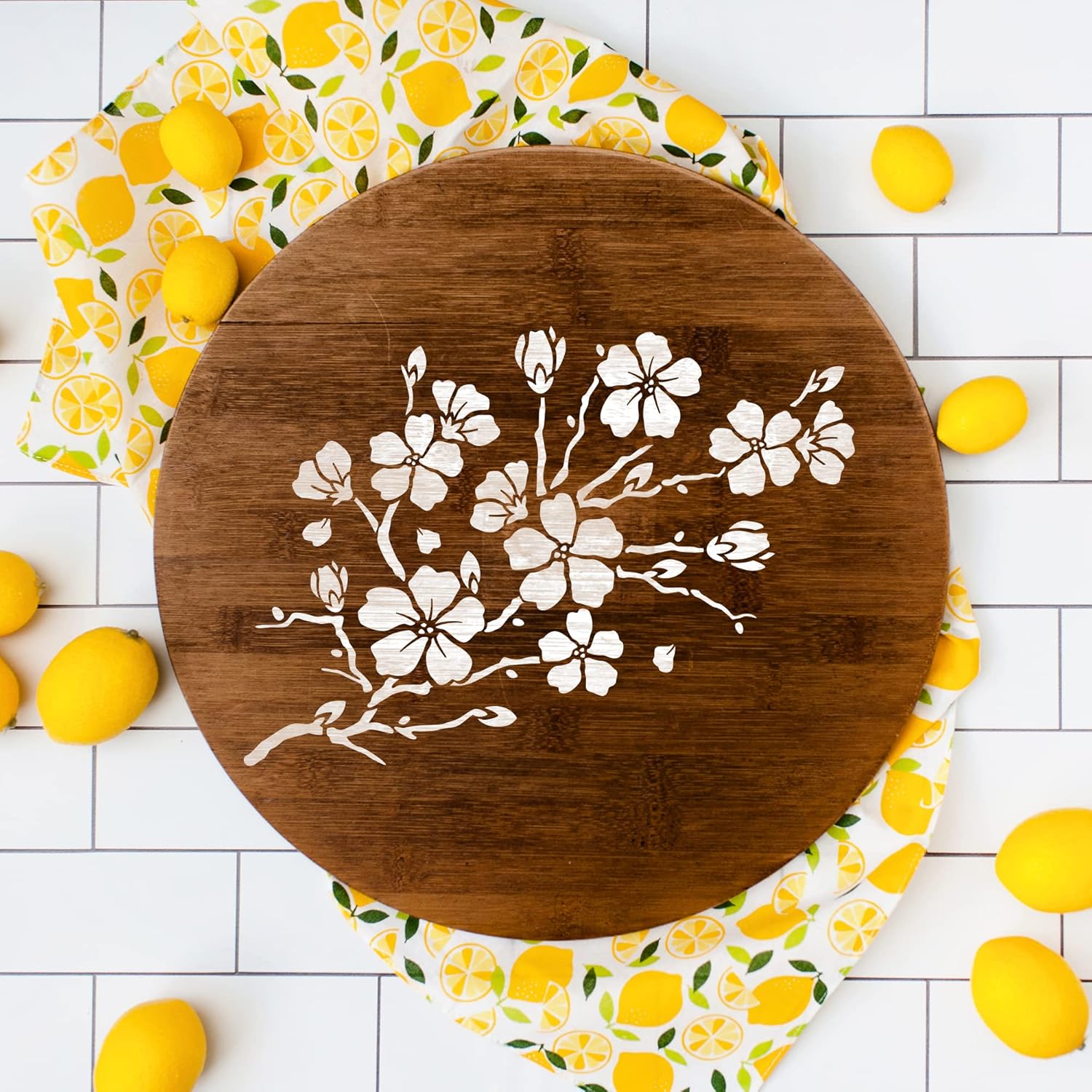 Cherry Blossom Nature Stencil - Art, Tree Branch