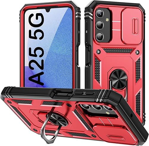 Miniatura 84 de PASNEW Funda para cámara Samsung Galaxy A15 5G, soporte metálico de grado militar, resistente a prueba de golpes, carcasa rígida para Samsung A15