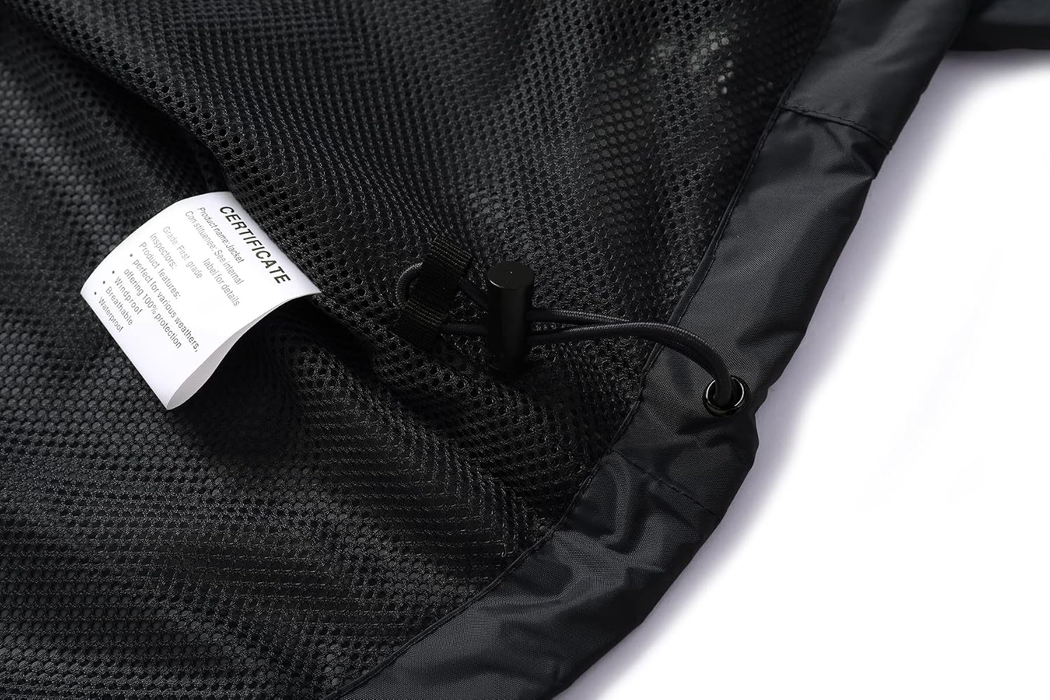 Men's Rain Jacket Lightweight Waterproof Raincoat with Adjustable Hooded Outdoor Hiking Windbreaker