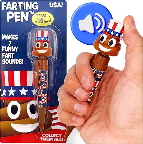 Miniatura 24 de Lapicera sonora de Emoji caca – hace 5 sonidos divertidos de gases – El amigo con gases más divertido que nunca – gracioso para fiestas de niños