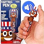 Farting Poop Pen Makes 7 Funny Fart Sounds - Perfect Stocking Stuffers for Kids, Teens & Boys - This Poop Pen Makes Funny Gifts for Christmas - Fart Pen Gag Gifts & White Elephant Gift (USA)