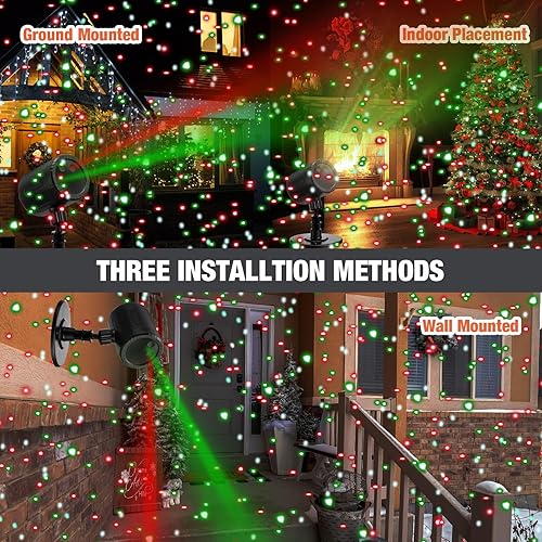 Miniatura 3 de Treela 2 proyectores de Navidad, proyector LED de Navidad, movimiento RGB, luces de proyección de jardín de Navidad, focos de Navidad impermeables