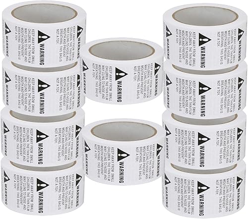 Miniatura 4 de 4 rollos2000 etiquetas, advertencia de asfixia, mantener alejado de los niños pequeños, etiquetas adhesivas extraíbles de 2 x 2 pulgadas