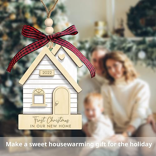 Miniatura 3 de Regalos de inauguración de la casa adorno de primera Navidad en el hogar nuevo regalos de recuerdo de Navidad para pareja regalos de casa nueva para