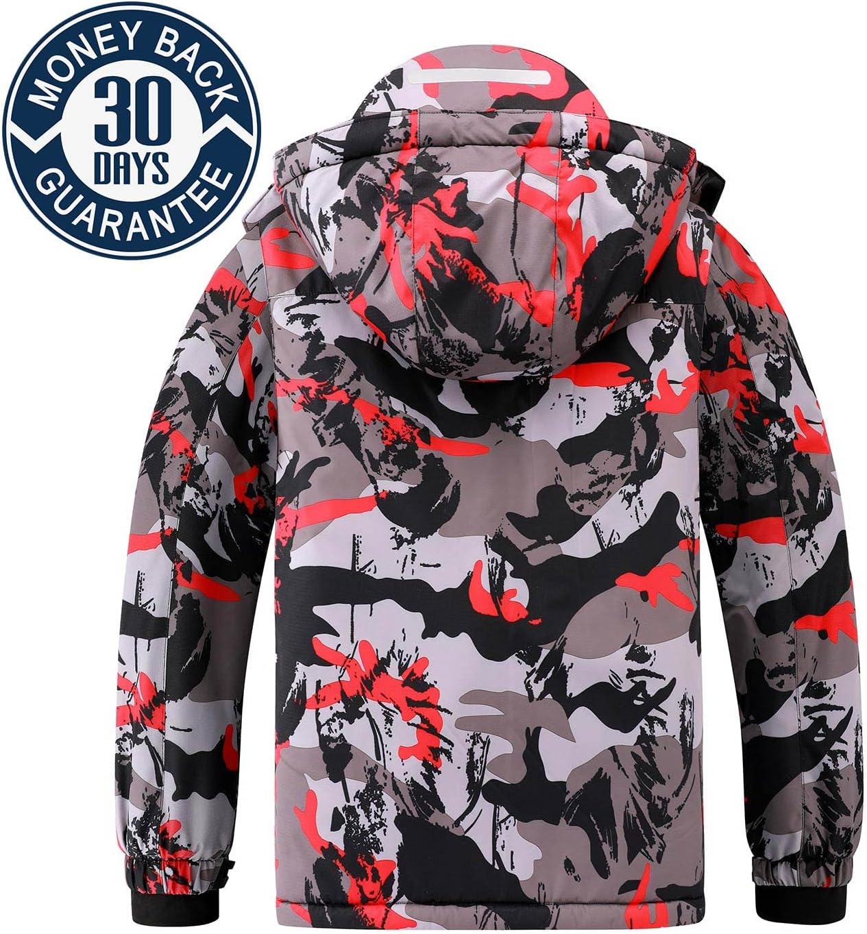 Kid's Ski Jacket Waterproof Boy's and Girl's Warm Fleece Winter Jacket Windproof Hooded Snow Coat