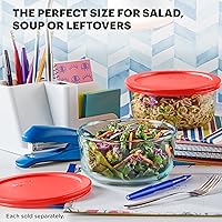 Vista 4 de Pyrex Simply Store - Recipiente de cristal para almacenamiento de alimentos, tapas de plástico sin BPA y no tóxicas de ajuste perfecto, apto