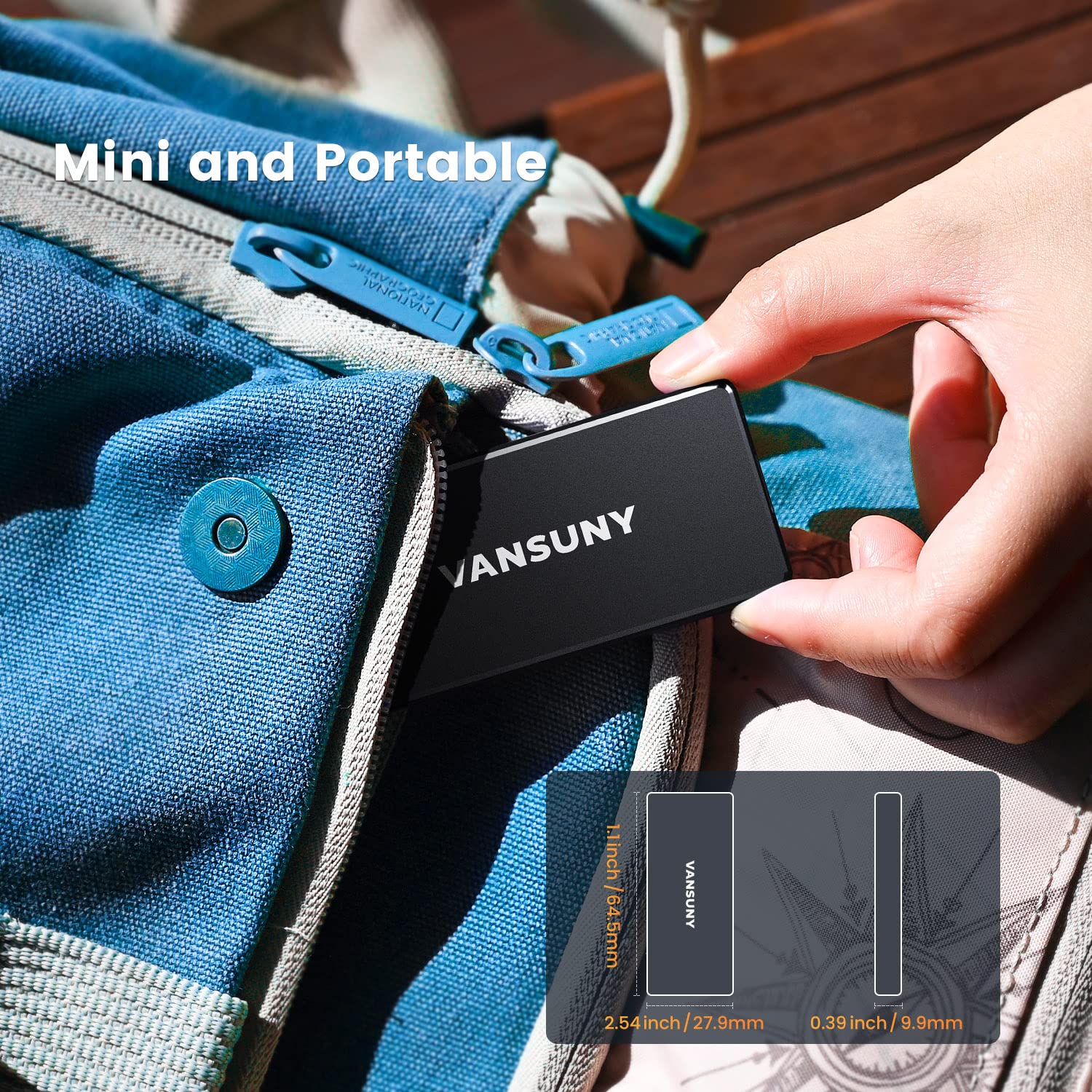 Vansuny SSD Esterno 500GB, Unità a Stato Solido Portatile USB 3.1 Gen2 Type-C, Velocità Lettura 540MB/s, Compatibile con PC/Laptop/Tablet/PS5/Xbox/Smartphone Android