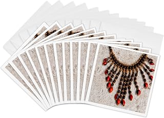 Greeting Cards - Brazil, Amazon, Alter Do Chao. Souvenir necklace. - 12 Pack - Cindy Miller Hopkins - Objects