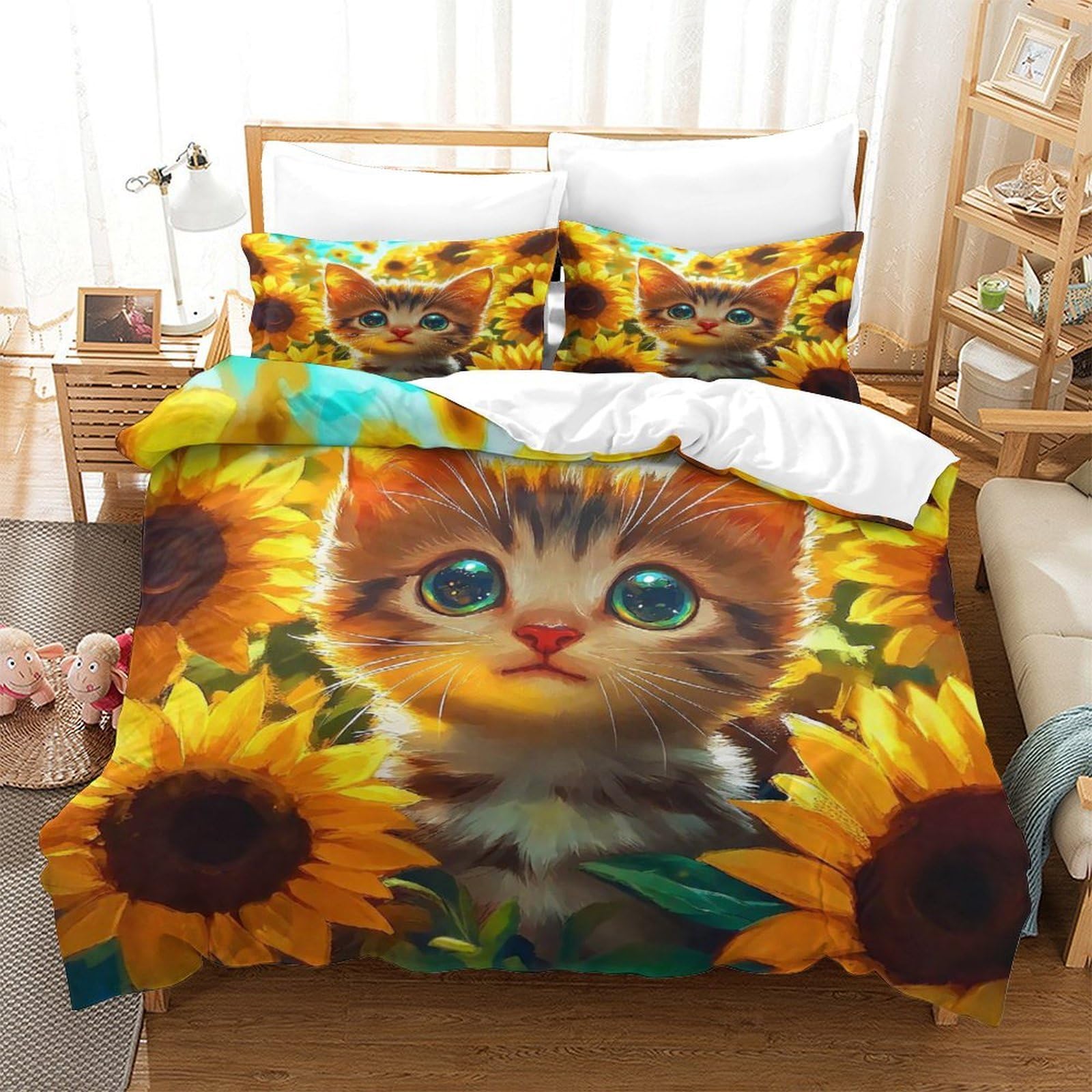 Ensemble de literie microfibre imprimée 3D avec housse de couette 260x220