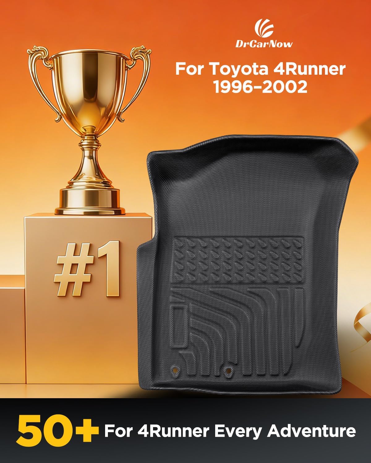 all weather car floor mats for toyota 4runner: 1996 1997 1998 1999 2000 2001 2002 slush cargo liners, full set for 4 runner automotive suv accessories, fit for n180 3rd gen limited sr5 parts 96-02
