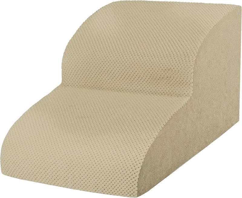 Escada para Cães Pequenos em Espuma de Alta Densidade Heeyoo, Degraus Largos Antiderrapantes para Cama ou Sofá, 55,12 x 40,89 x 29,97 cm