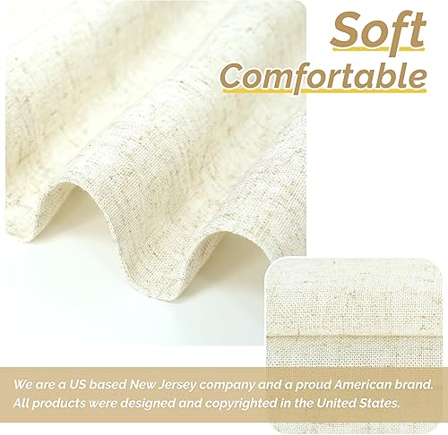 Miniatura 7 de DriftAway 2 paneles de cortinas traslúcidas de lino extralargas de 90 pulgadas de largo, cortinas de lino para privacidad con filtro de luz,