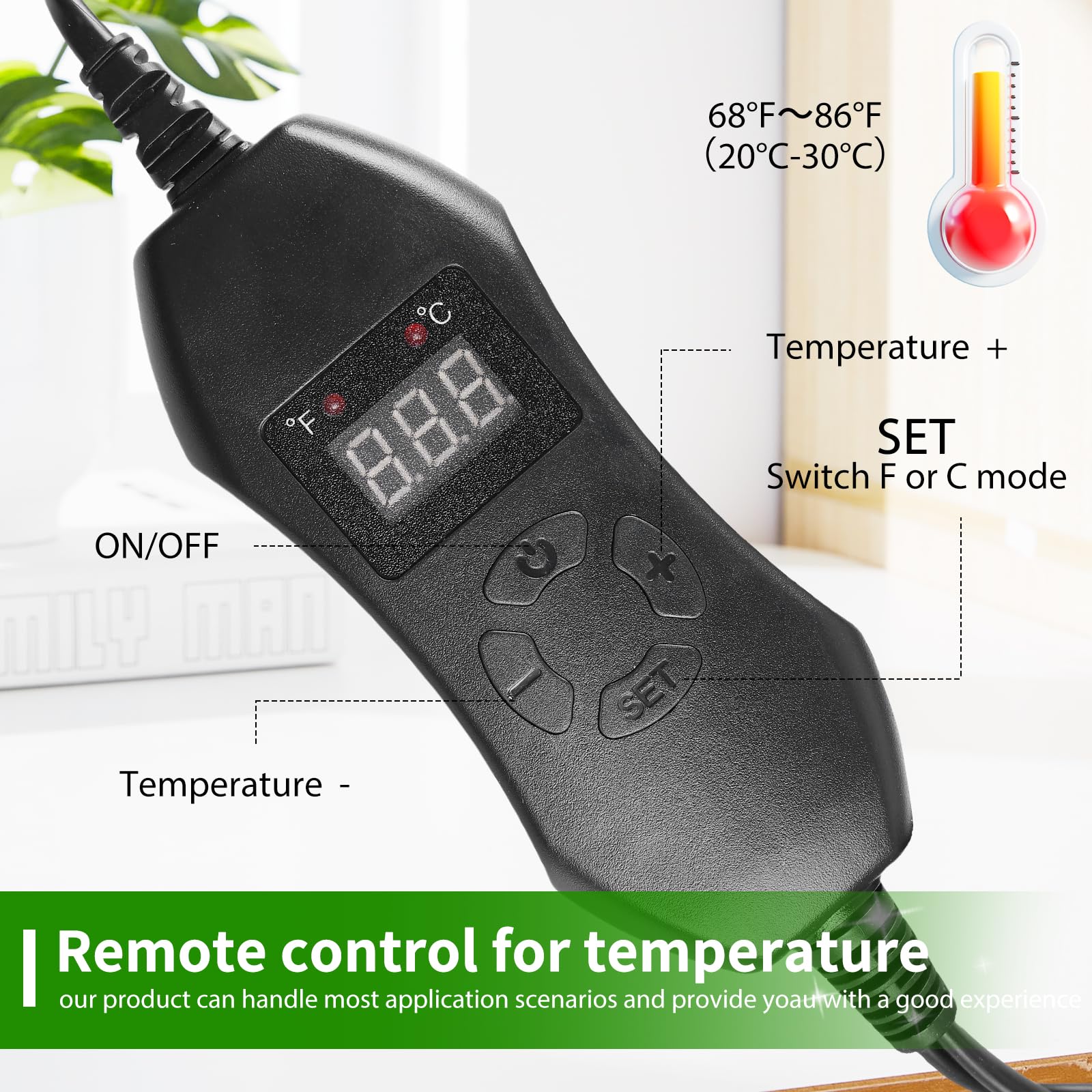 Vegena Tappetino Riscaldante per Piante,25cm*52.5cm 50W Tappetino Riscaldante per Serre,Tappeto Riscaldante per Serra,Riscaldanti per Piante per Germinazione dei Semi,Impermeabile IPX4