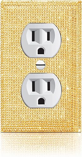 Miniatura 17 de Gaocai 1 pieza Placas de pared con diamantes de imitación brillantes Cubierta de interruptor de luz Placa decorativa de pared con palanca única