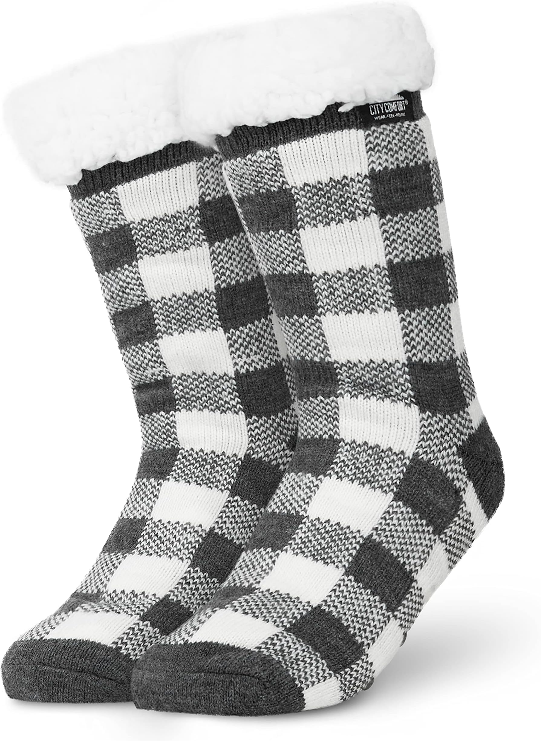 CityComfortSlipper Socks for Women Teenagers, Cosy Warm Fleece Lined Bed Socks - Gifts for Her