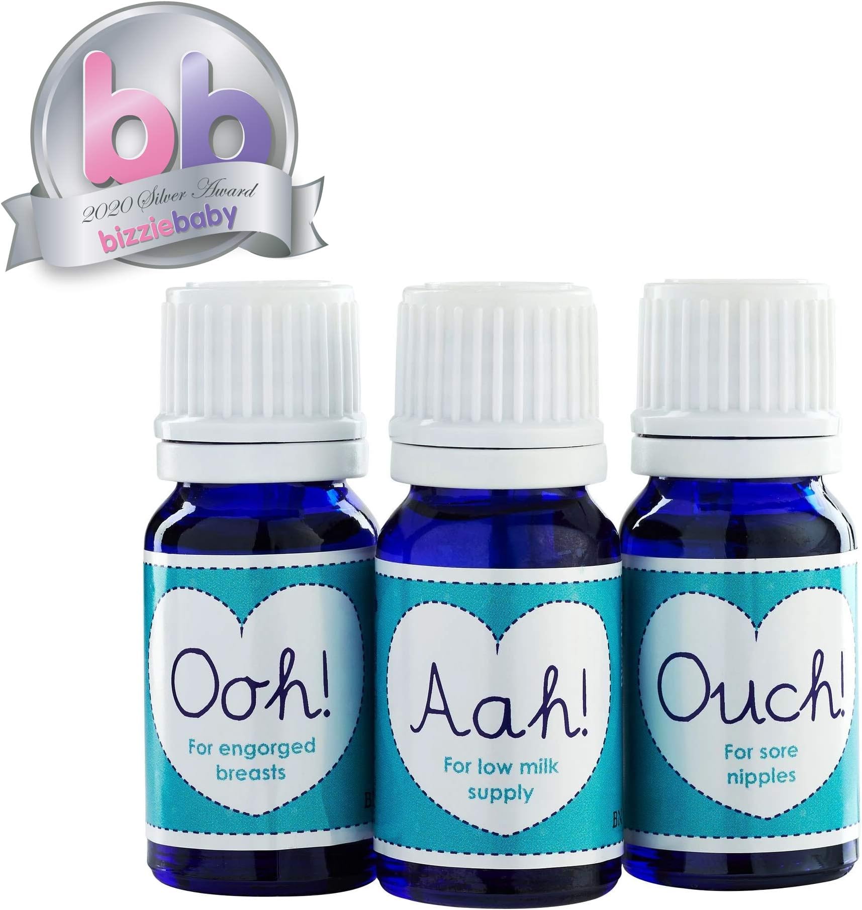 Natural Birthing Company Bosom Buddies Breastfeeding Oils, with Essential Oils, 3 x 10ml