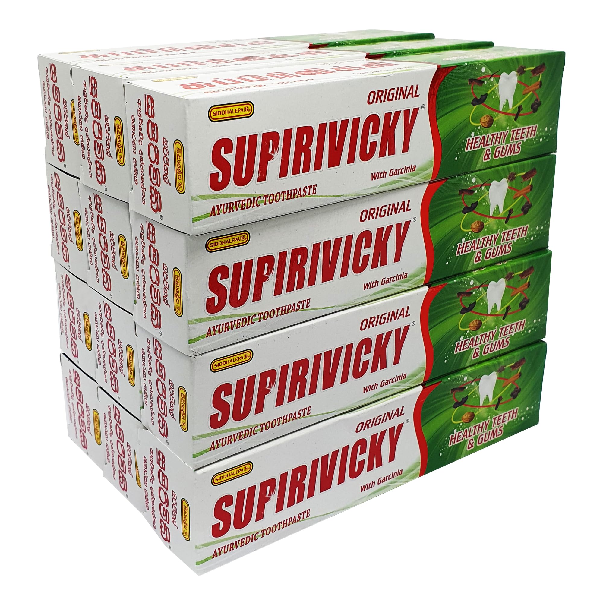 Siddhalepa® Supirivicky Ayurveda-Zahnpasta (110 g), Packung mit 12 Stück