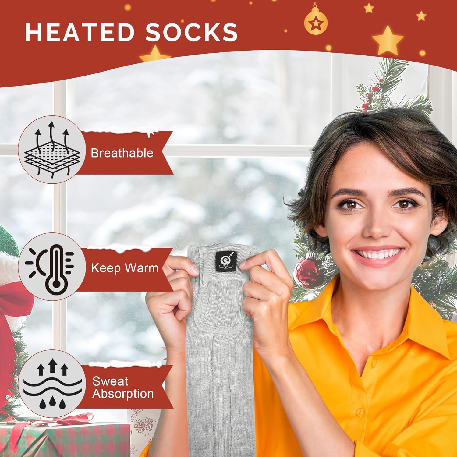 SAVIOR HEAT Heated Socks for Men Women Rechargeable Battery Electric Socks Winter Foot Warmer Outdoor Skiing Hunting Fishing - Image 4