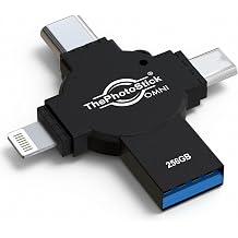 ThePhotoStick Omni X - 256GB - Secure Photo & Video Backup and Transfer | Digital File Organization | USB & Multiport Connection for Phones, Tablets and Computers | Portable Memory | External Storage