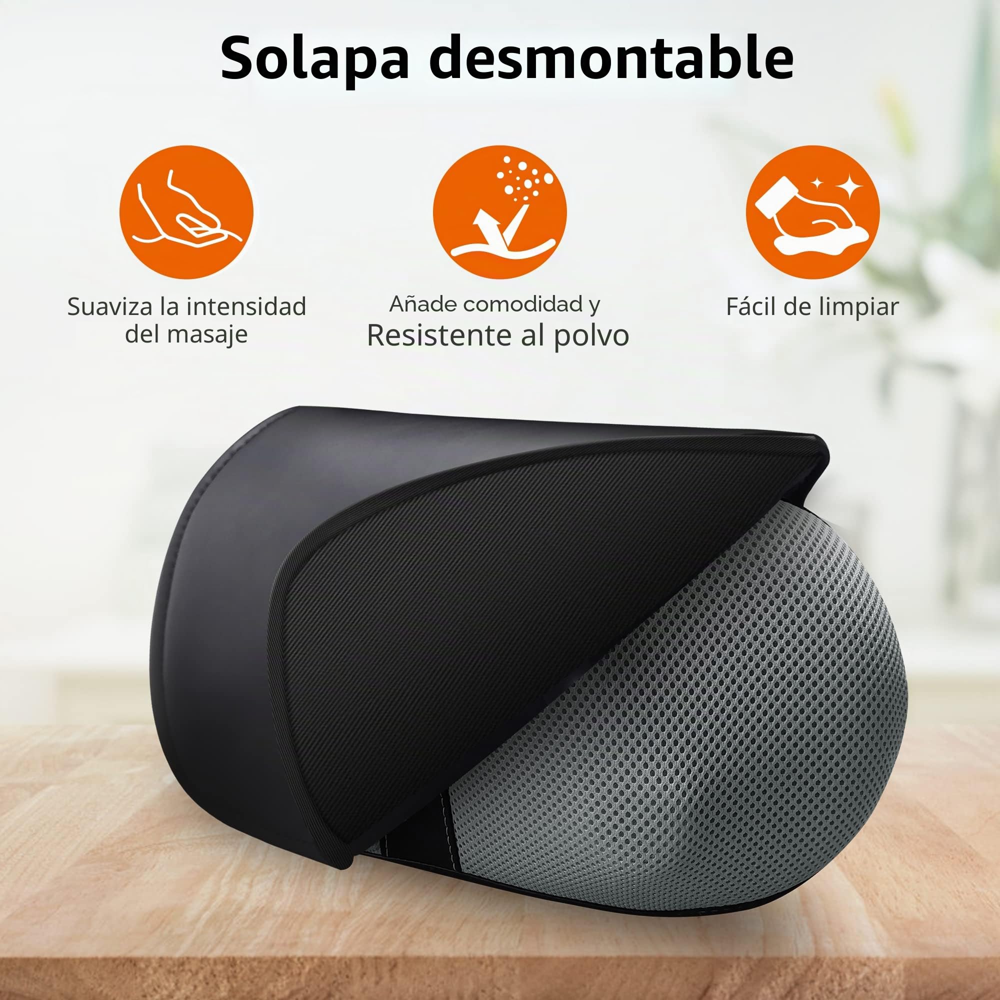 Cojín de masaje Snailax con función térmica, aparato de masaje Shiatsu para cuello,hombros y espalda, con cabezales giratorios 3D, ideal para el hogar o la oficina; regalo ideal para hombres y mujeres