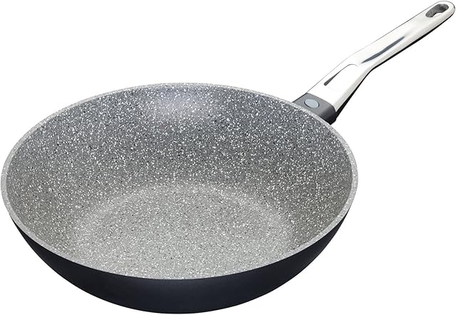 MasterClass MCMWOK28 Cast Aluminium Induction-Safe Non-Stick Wok, 28 cm (11"), Grey