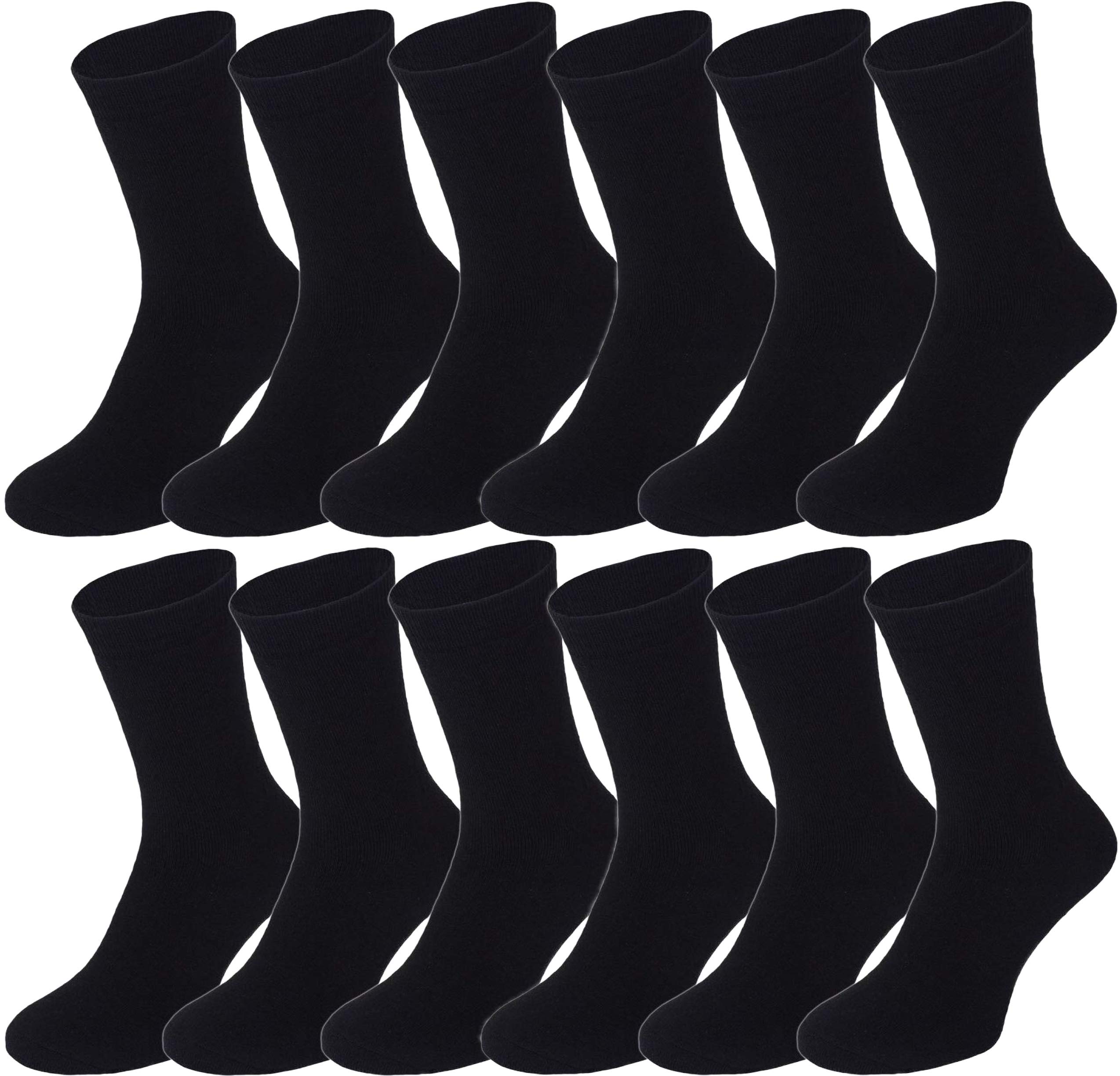 BestSale247 6 oder 12 Paar Herren Thermo Socken Winter Sport Ski Arbeitssocken Baumwolle