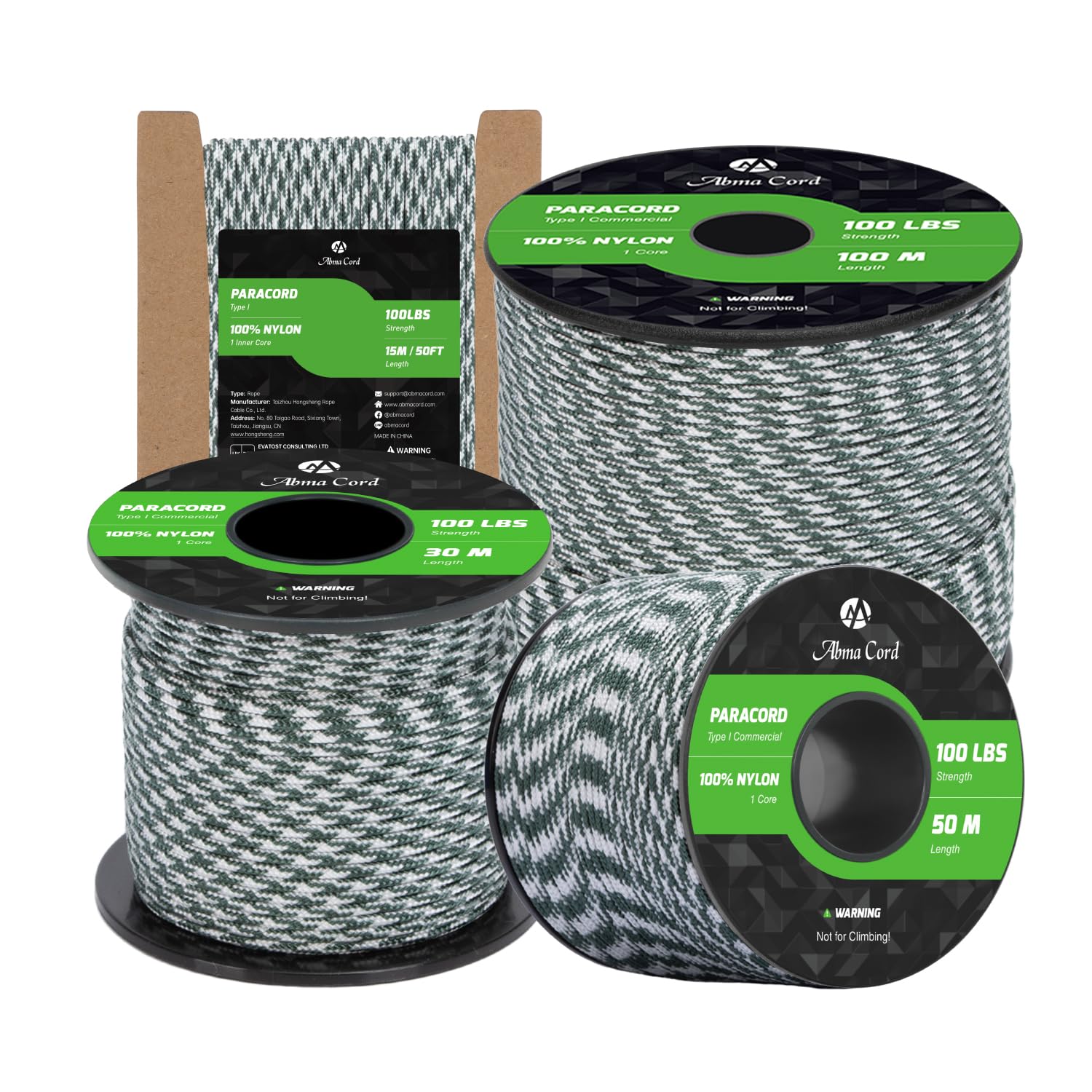 Abma Cord Paracord 2mm 15m 100% Nylon Rope 1 Strand Cord Type I String