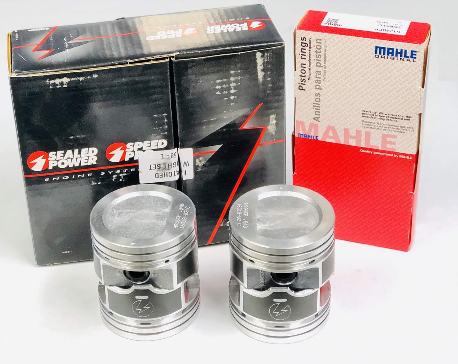 +.020 over size Dish Top Pistons & matching Rings Kit compatible with Mercury Mercruiser 140 Chevy Marine 3.0 3.0L 181. 4.020" bore diameter.
