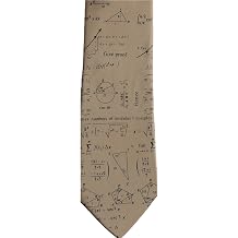 Studio Men's Mathematics Geometry Neck Tie - Beige - One Size Neck Tie