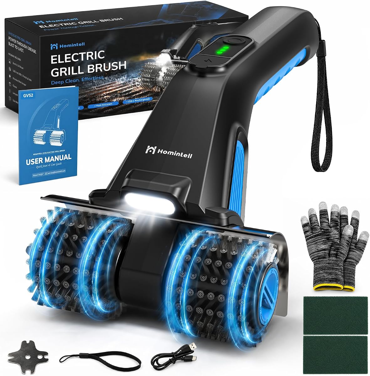 Cordless Electric Grill Brush Cleaner
