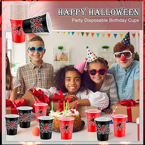 Miniatura 5 de Norme 48 piezas de suministros de fiesta de araña a granel de 16 onzas de plástico grueso desechable taza caliente fría bebida vino café para