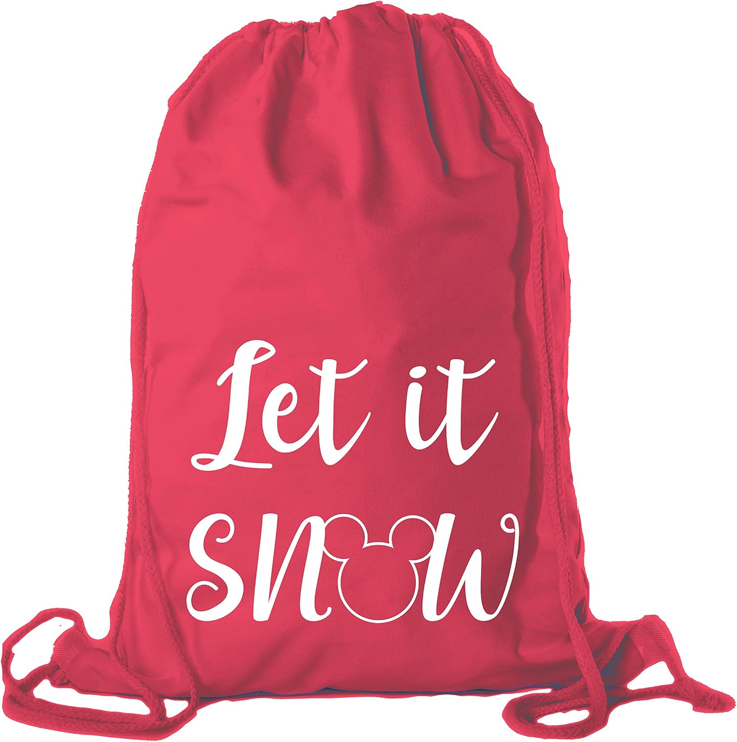 Let It Snow Mouse Canvas Bags, Christmas Bags, Gift Bags for Kids!