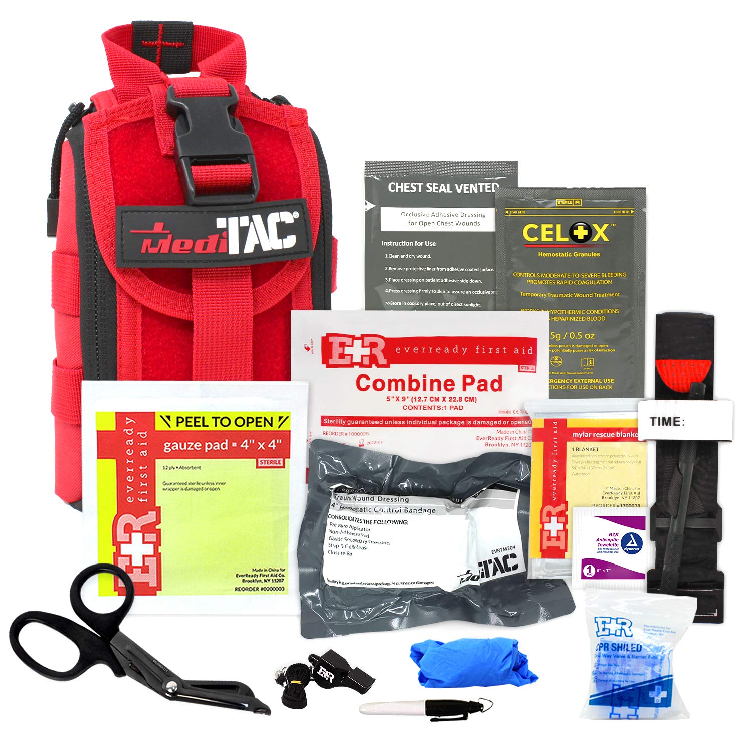 MediTac IFAK Molle Eagle Type Tactical Trauma Kit Feat. RipAway