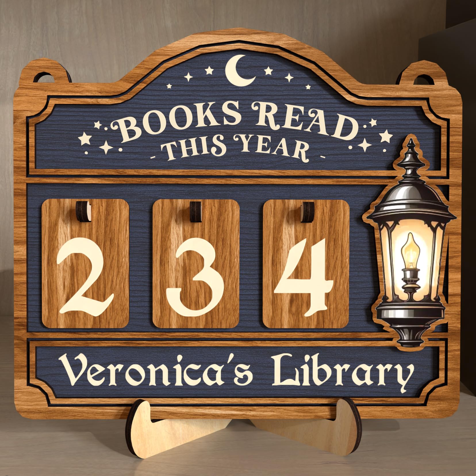 Personalized Book Tracker Sign