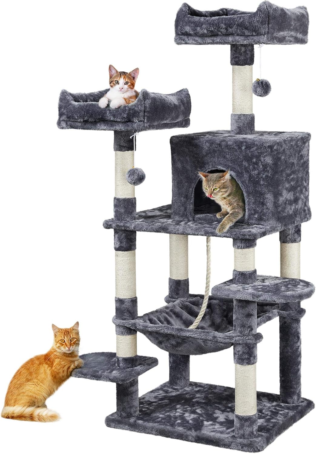 Yaheetech 59 inches Cat Tree, Cat Tower with Rotatable