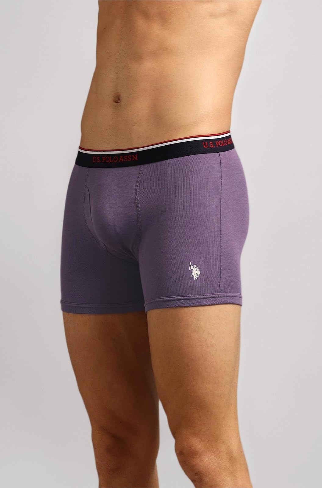 Men's I667 Ribbed Cotton Mid Rise Underwear Trunks - Pack of 1