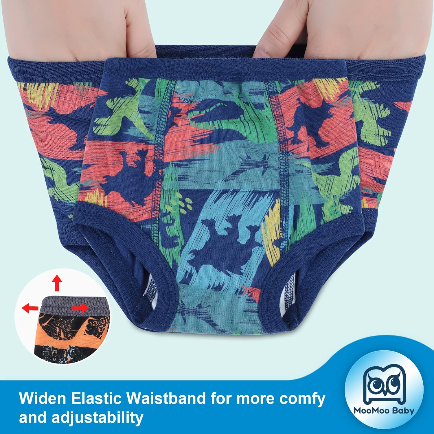 MooMoo Baby Training Underwear 4 Packs Absorbent Toddler Potty Training Pants for Boys and Girls-Cotton Animal Print 2T-6T - Image 3