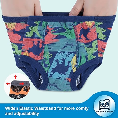 Miniatura 9 de MooMoo Baby Training Underwear 4 Packs Absorbent Toddler Potty Training Pants for Boys and Girls-Cotton Animal Print 2T-6T