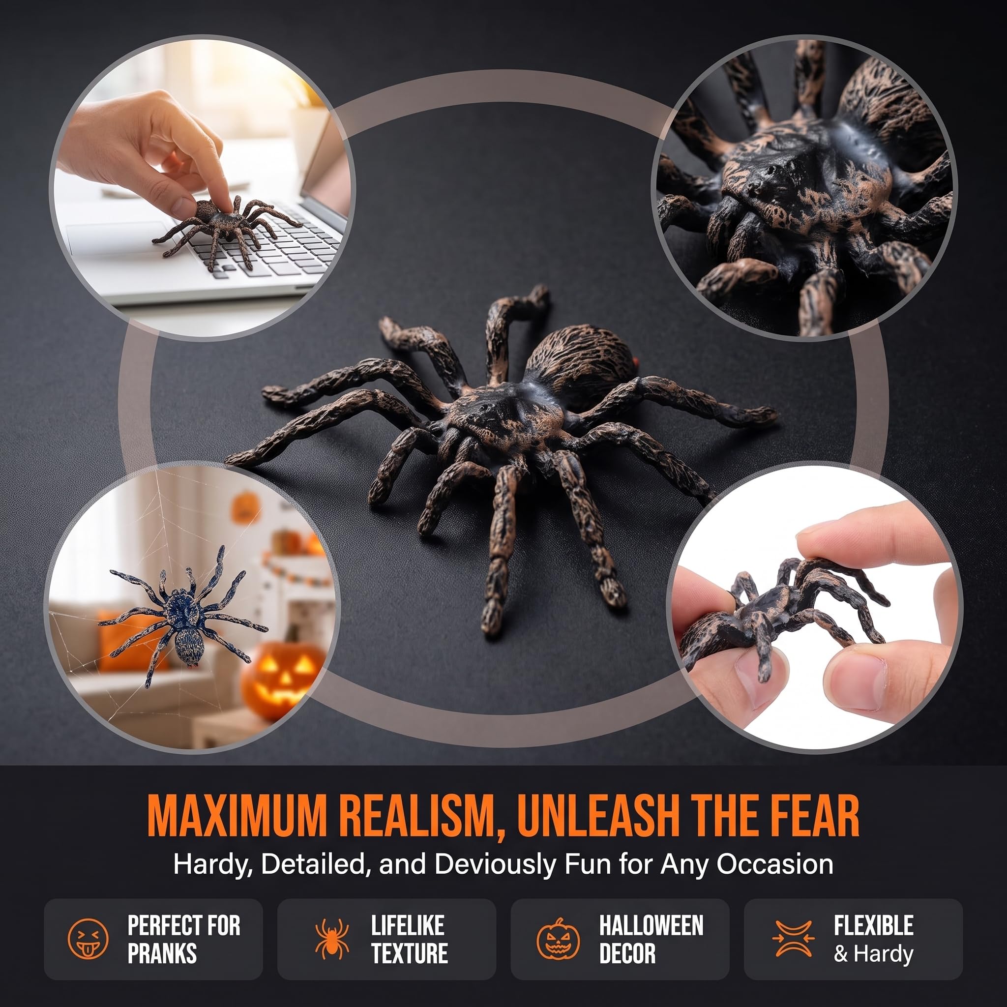 Amazon.co.jp: RAXCONN 巨大でリアルなスパイダー、ハロウィンの