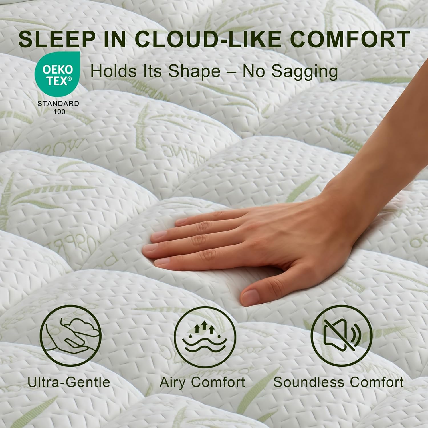 100% Waterproof Mattress Pad - Extra Thick Soft Pillow Top Mattress Protector, Breathable Padded Deep Pocket 8-21” Fitted & Supportive, Viscose Made from Bamboo, Naturally Cooling for Hot Sleepers