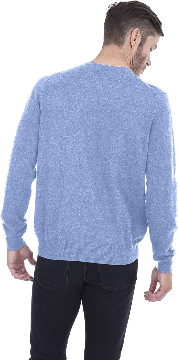 Cashmeren Men's Basic Crewneck Sweater 100% Pure Cashmere Long Sleeve Round Neck Pullover - Image 5