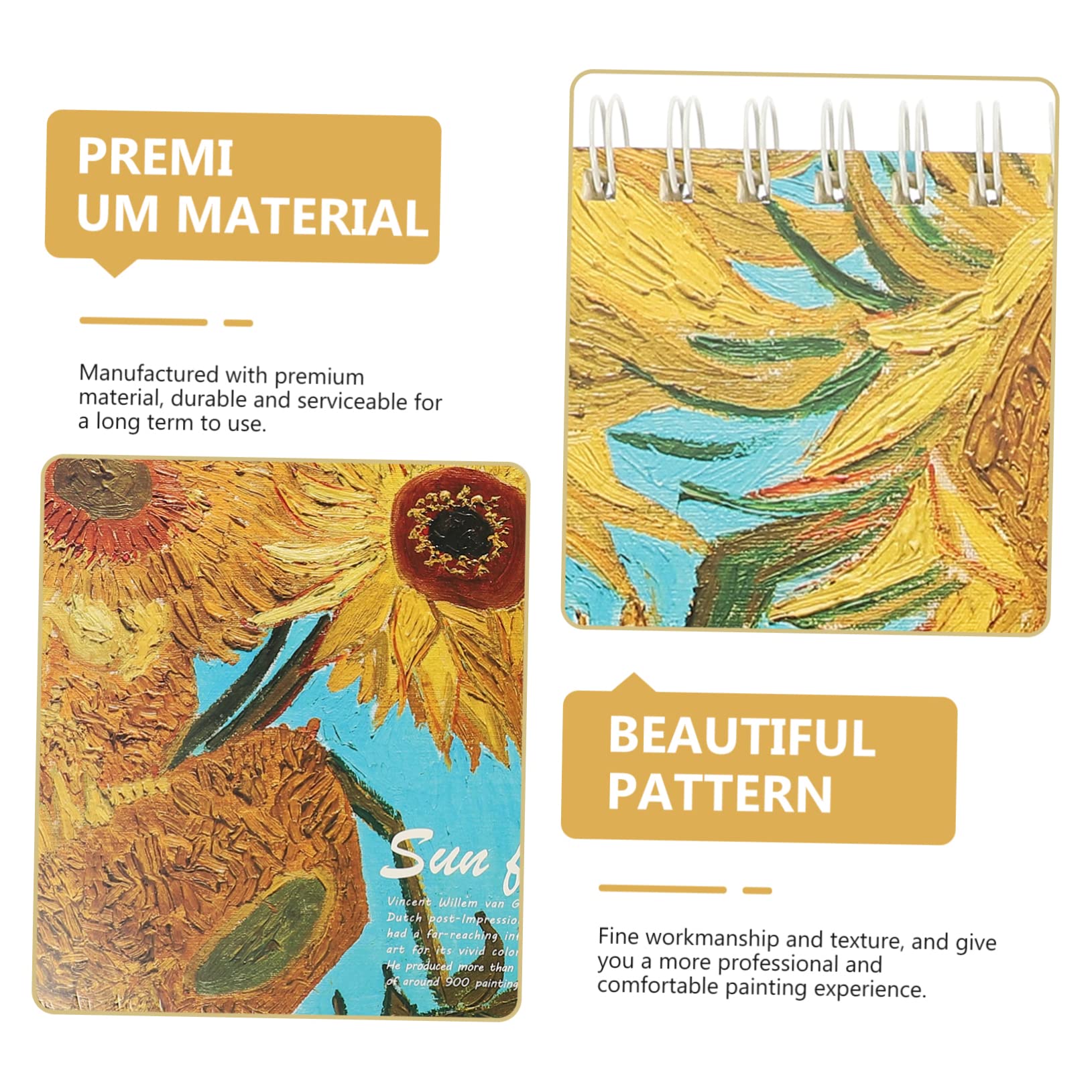 TEHAUX 2 Piezas Bosquejo Acuarela Libro Bloc De Dibujo A4 Cuaderno De Escritura De Viaje Libro De Escritura De Pintura Cuaderno De Dibujo Artístico Papel Alumno Espiral Libro De Fotos
