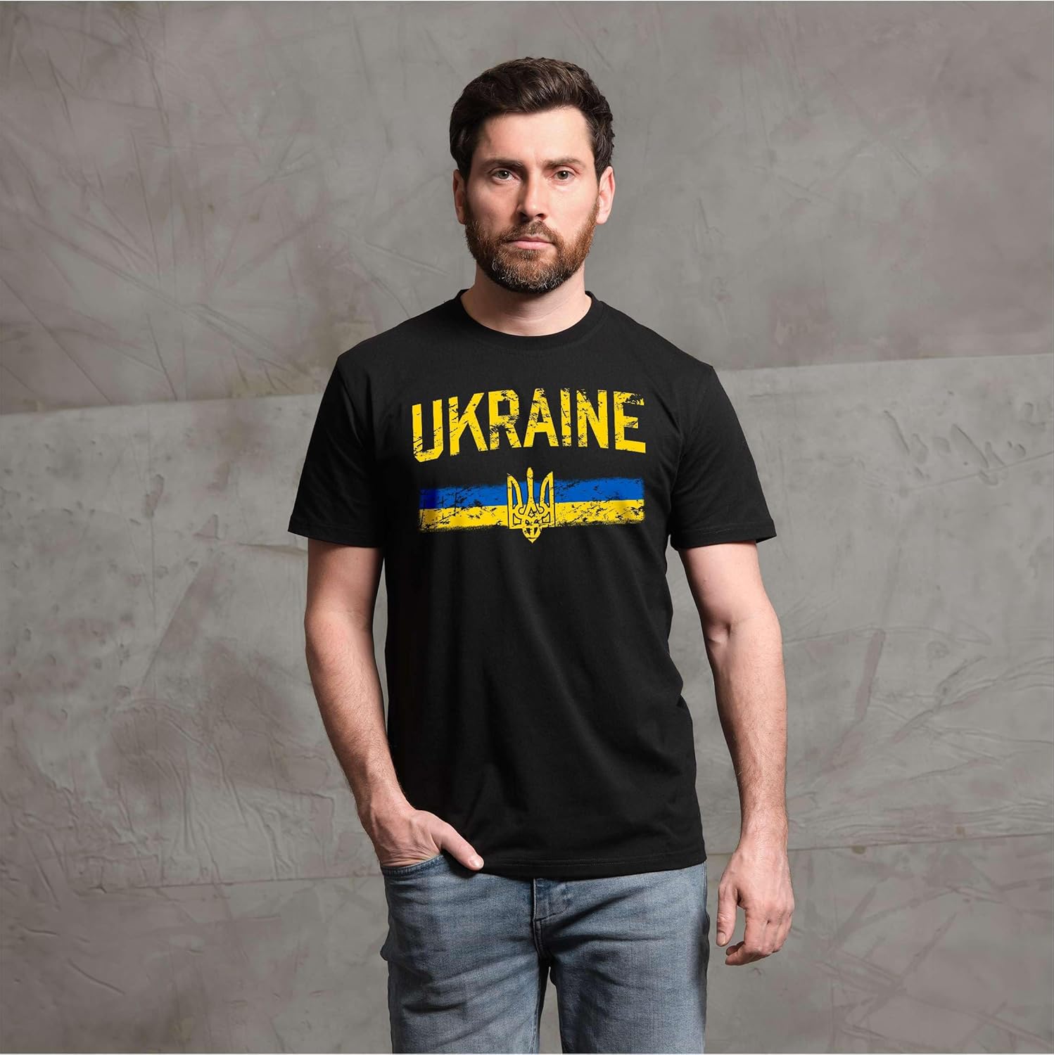 Ukraine T-Shirt Ukrainian Heritage Trident Flag Shirt - Image 2