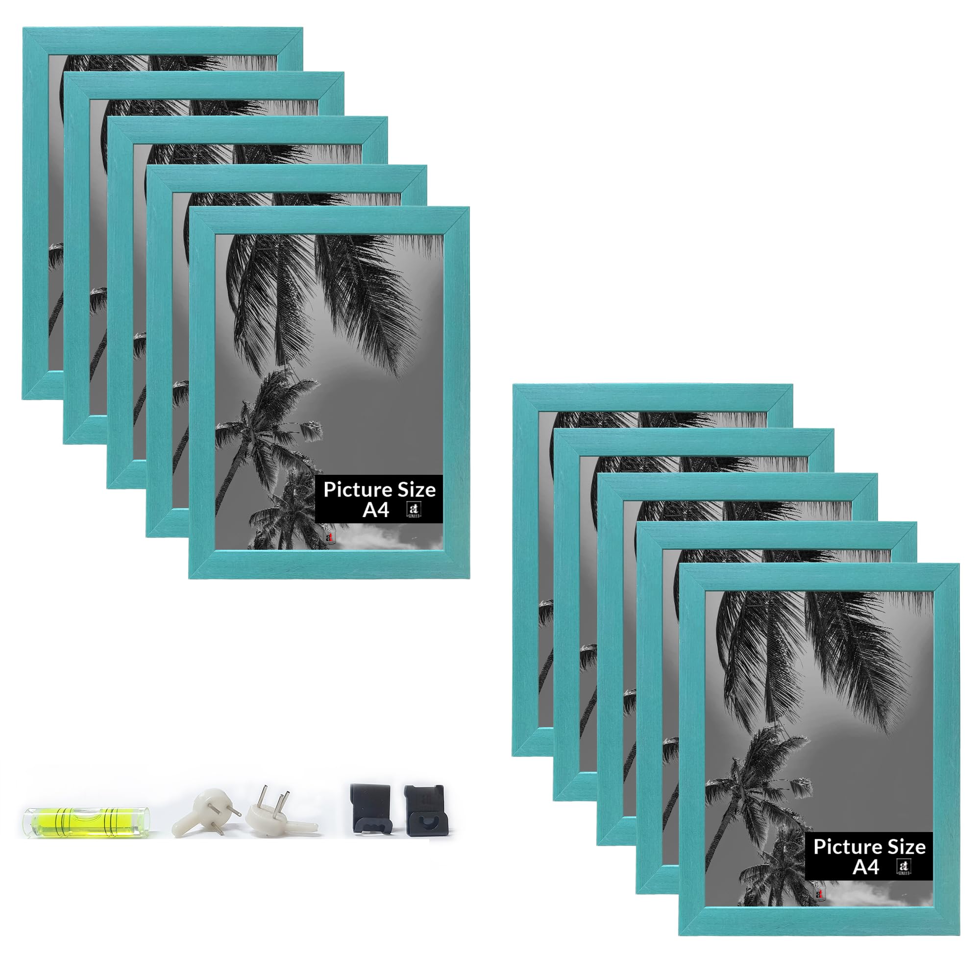 Art Street A4 Size Certificate, Document Photo frames Set Of 10 For Home Decoration, Living Room, Office Decoration (Green, Size: 8" x 12")